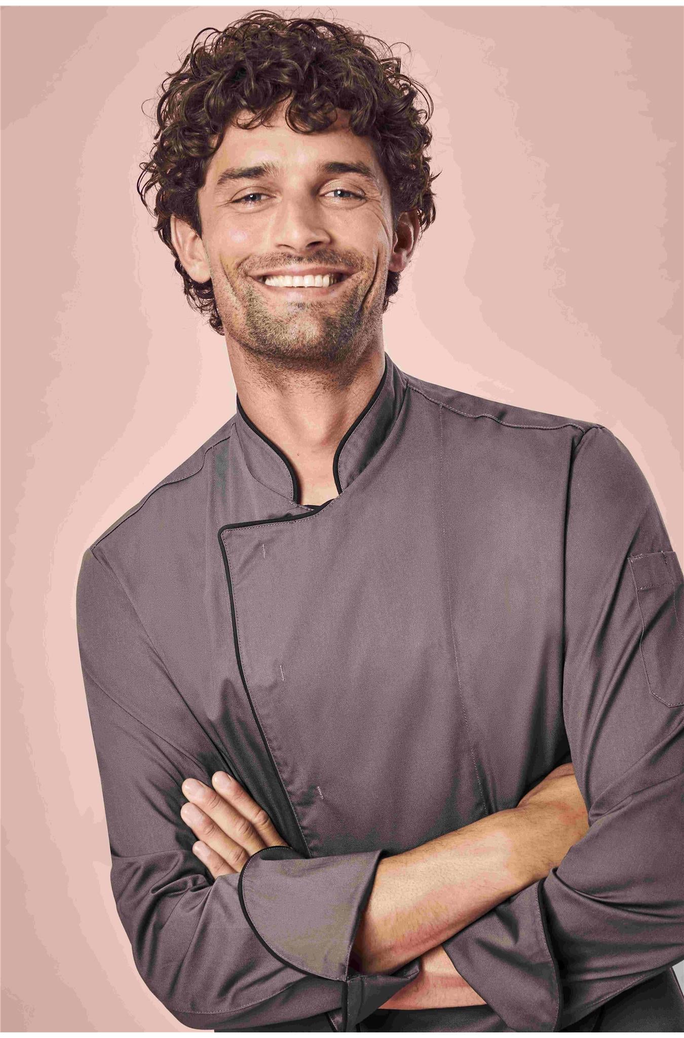 Kochjacke mit Paspelierung