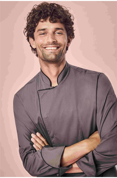 Kochjacke mit Paspelierung