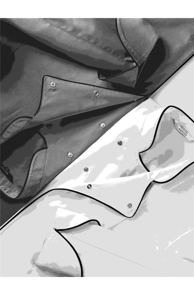 Kochjacke mit Paspelierung