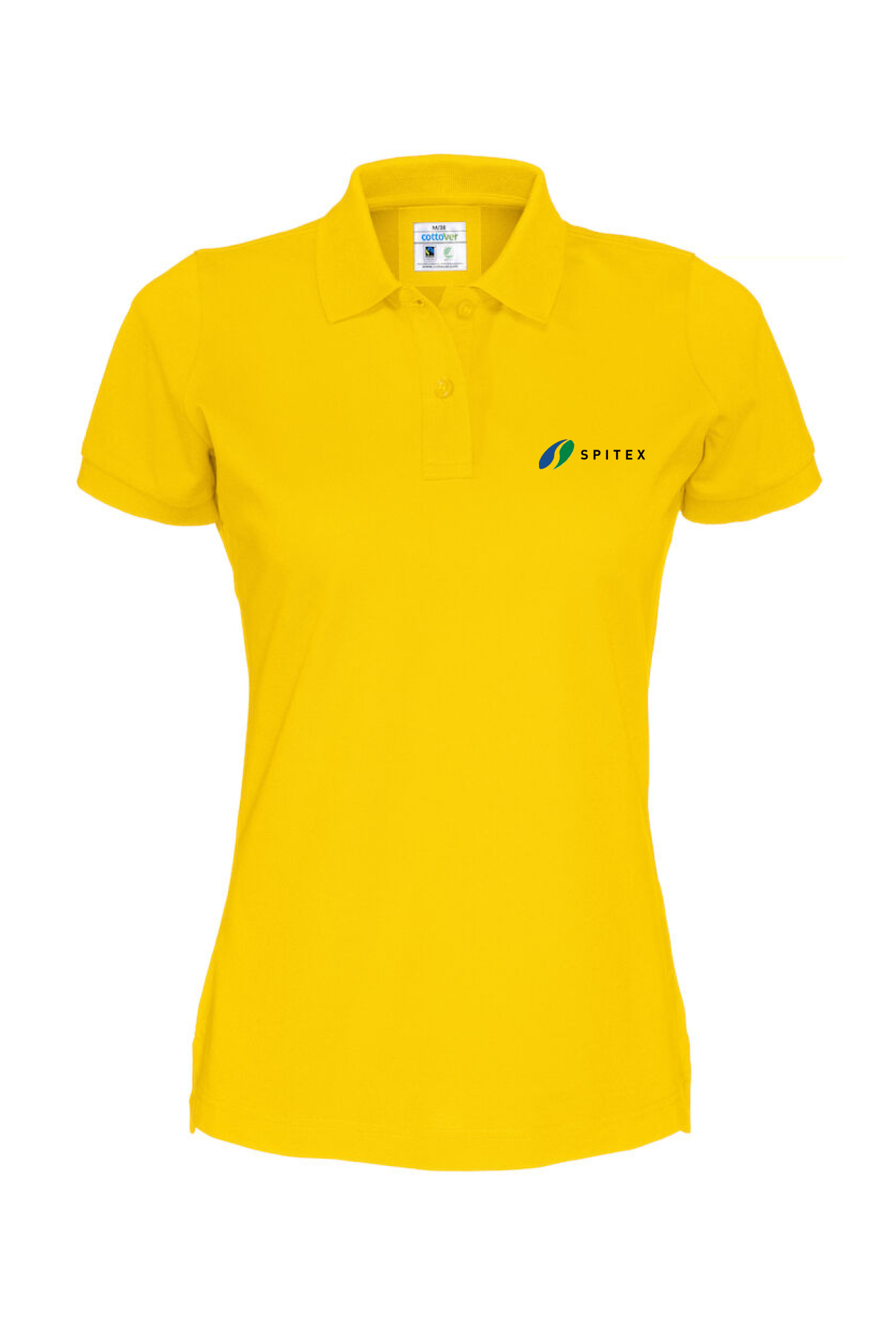 Stickerei "Spitex" Logo auf helles Poloshirt