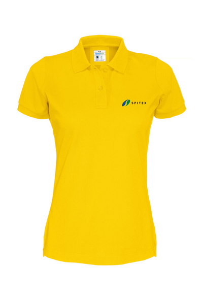 Stickerei "Spitex" Logo auf helles Poloshirt