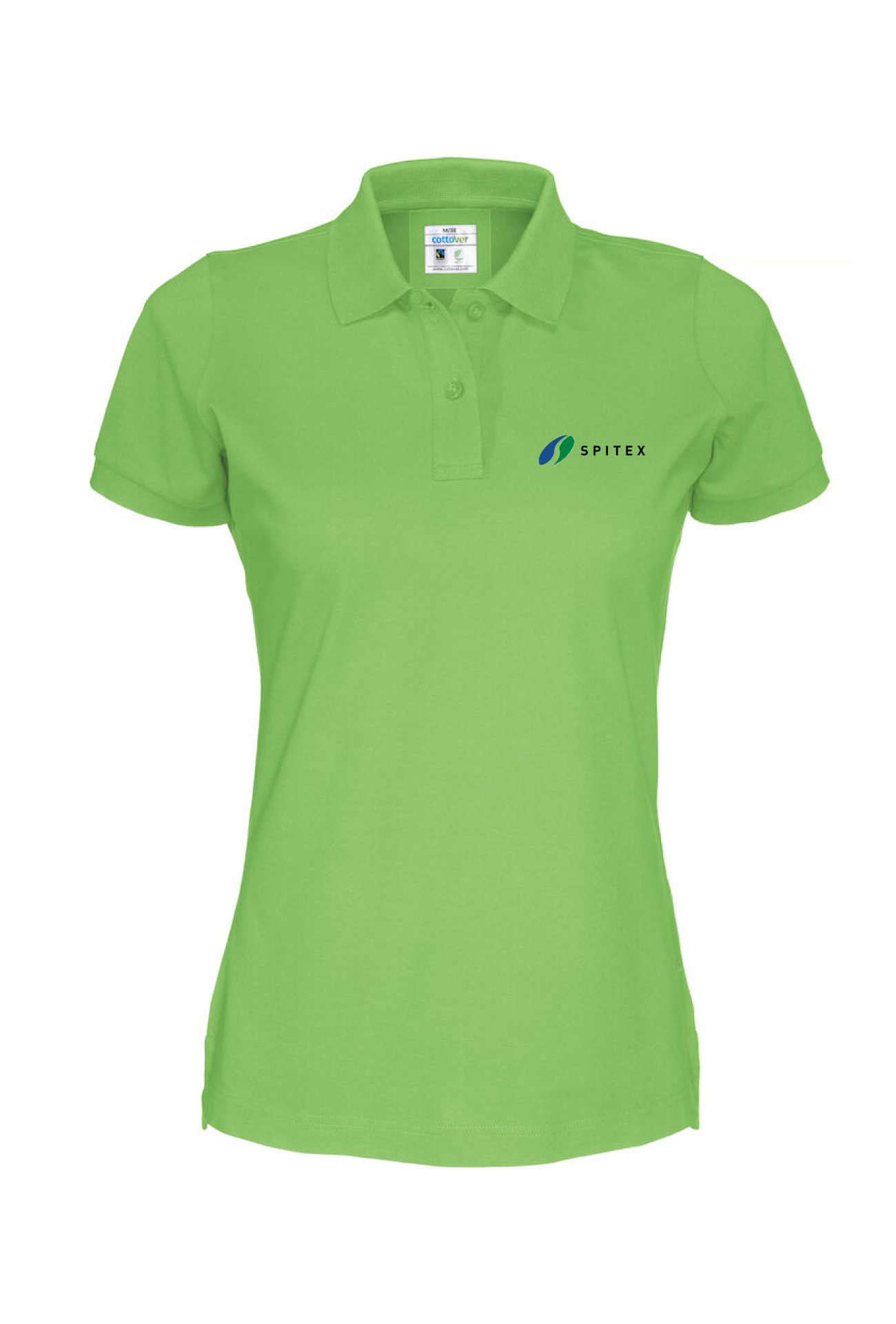 Stickerei "Spitex" Logo auf helles Poloshirt