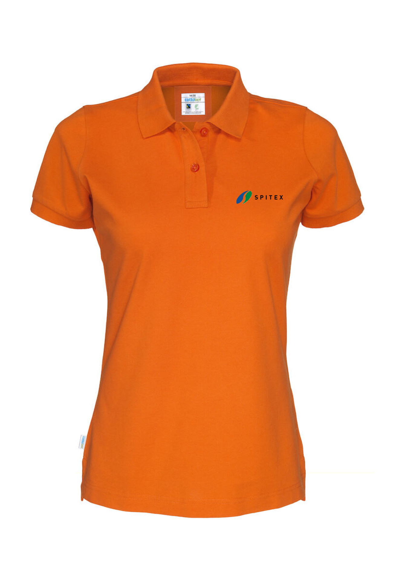 Stickerei "Spitex" Logo auf helles Poloshirt