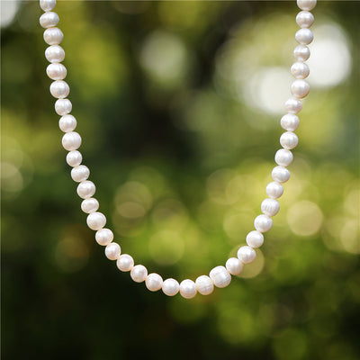 Perlenkette Perlendurchmesser: 8-9mm rund