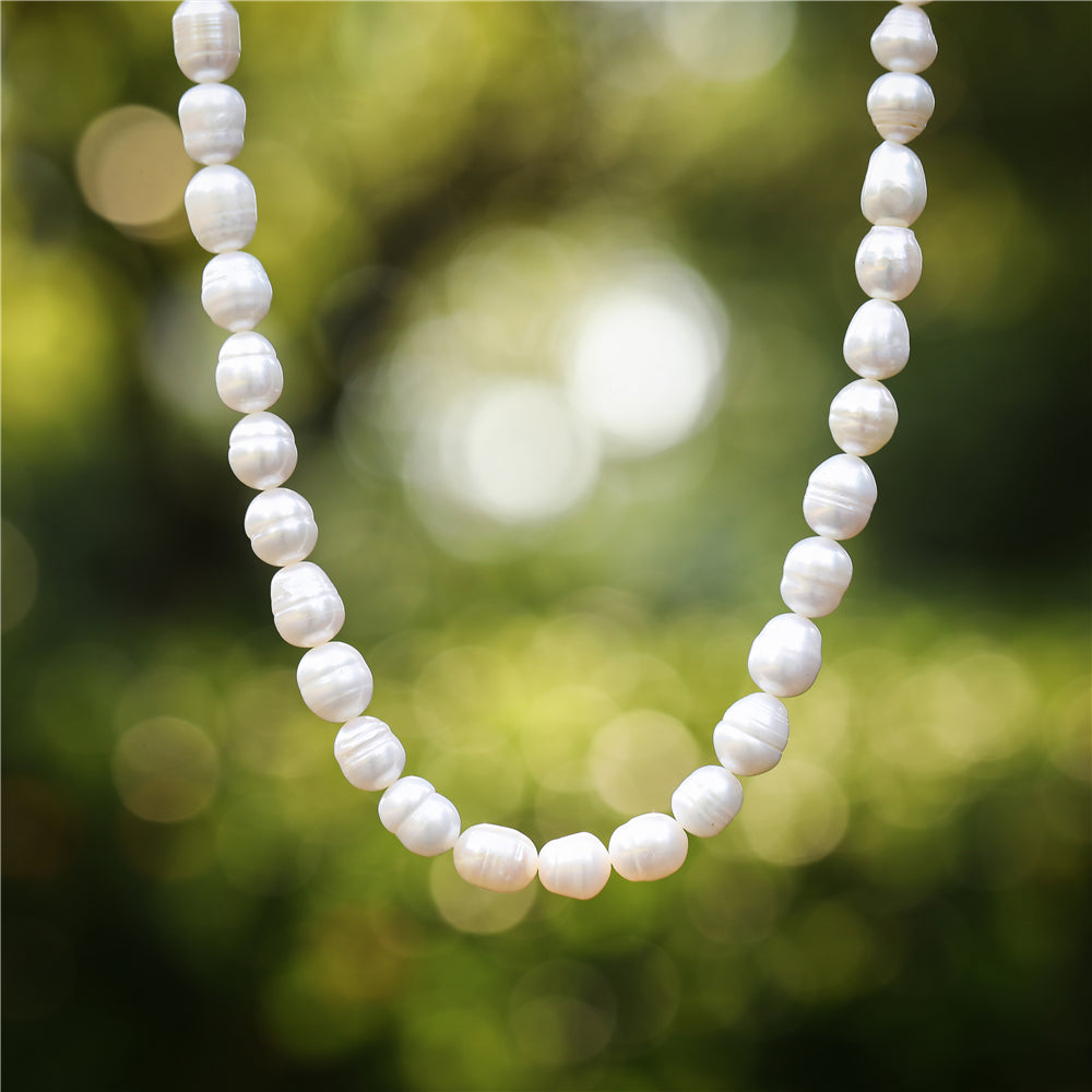 Perlenkette Perlendurchmesser: 8-9mm oval