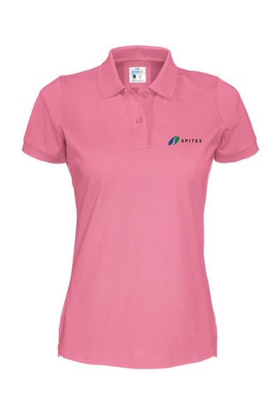 Stickerei "Spitex" Logo auf helles Poloshirt