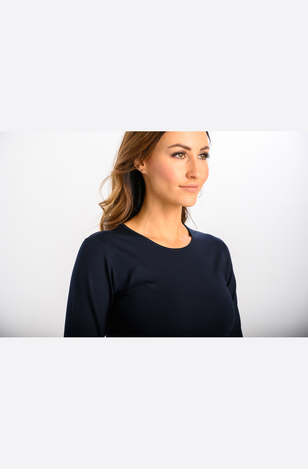 Damen Rundhals-Shirt 3/4 Arm