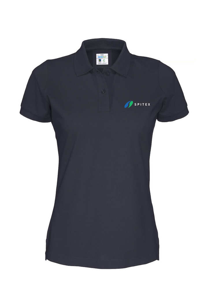 Stickerei "Spitex" Logo auf dunkles Poloshirt