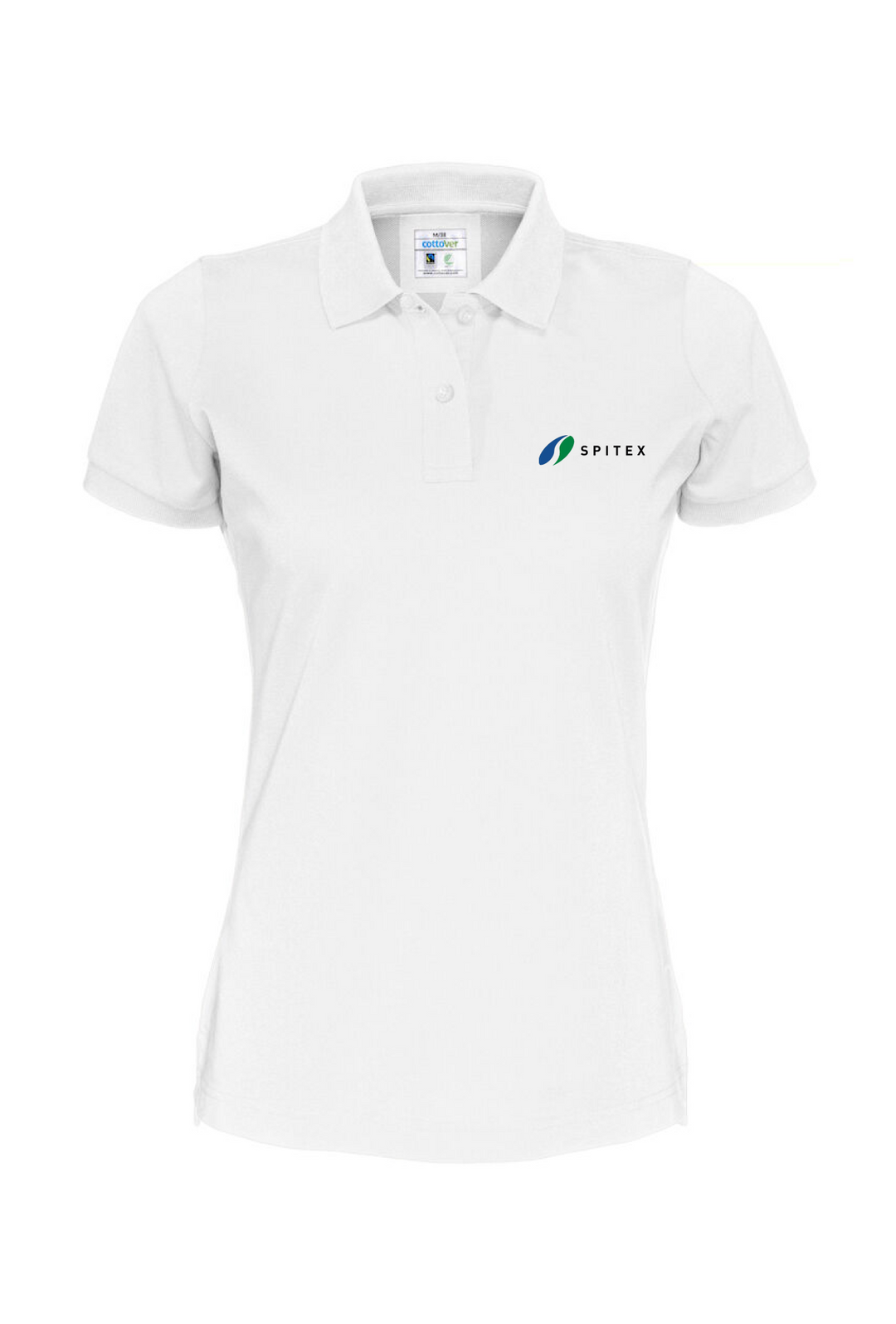 Stickerei "Spitex" Logo auf helles Poloshirt