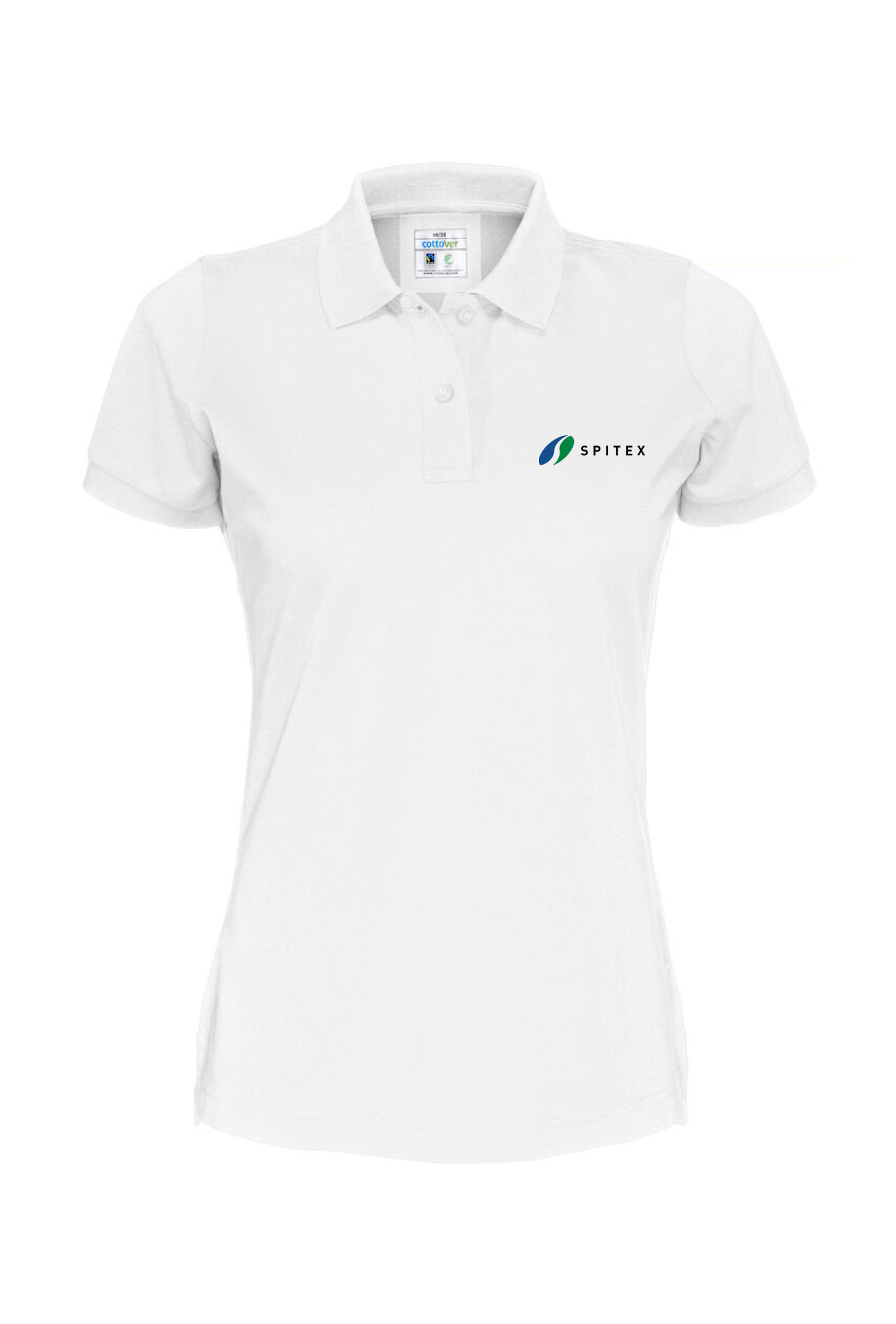 Stickerei "Spitex" Logo auf helles Poloshirt