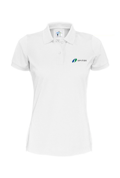 Stickerei "Spitex" Logo auf helles Poloshirt