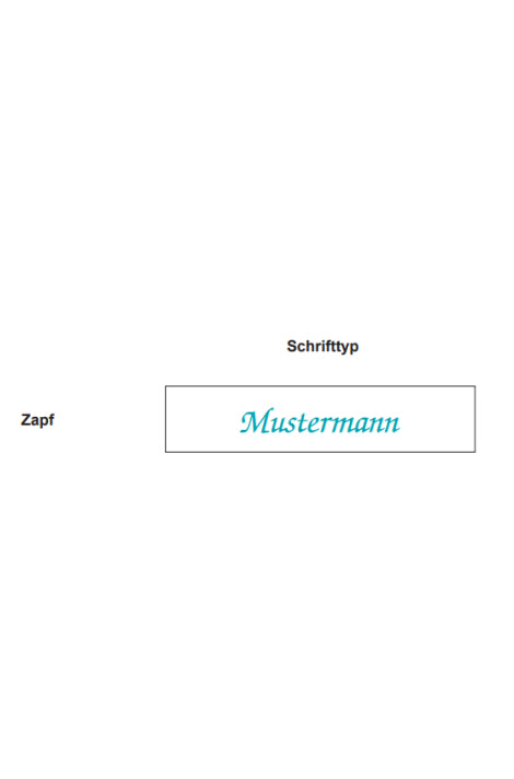 Namensstickerei 3-zeilig
