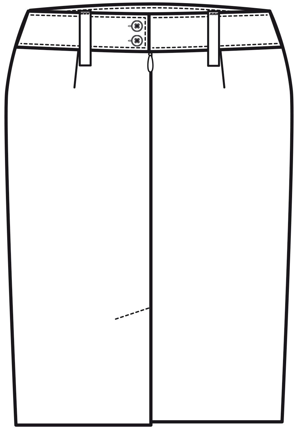 Damen-Stiftrock Regular Fit