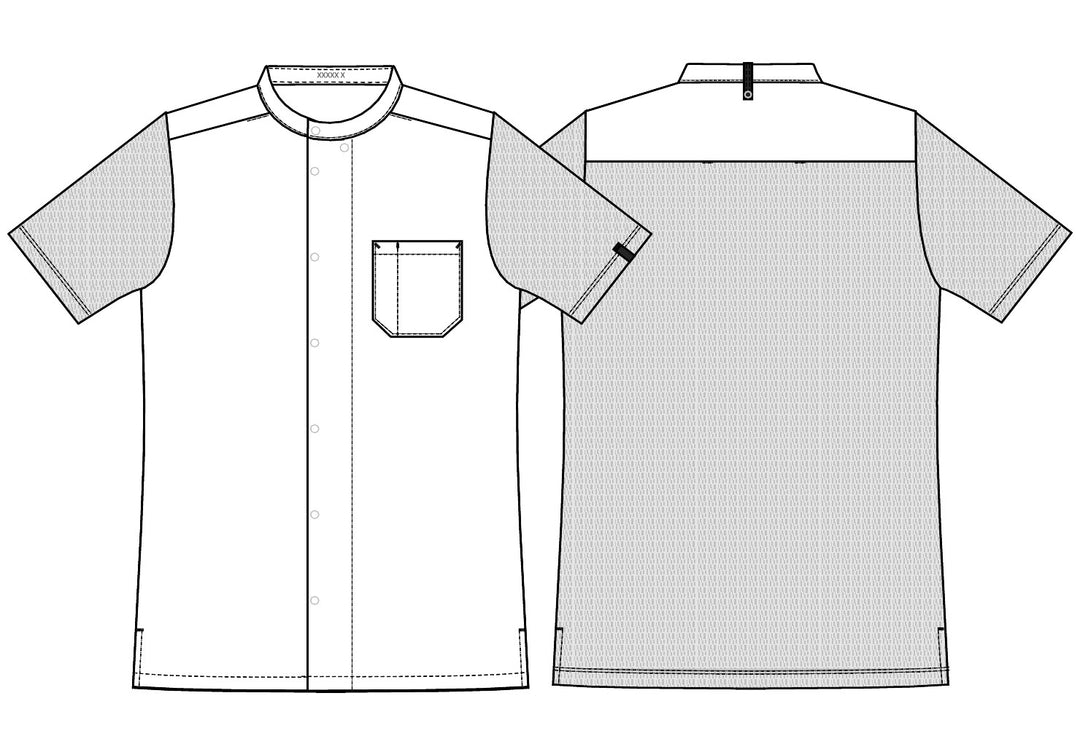 Koch-/Service Pique Hemd Kurzarm