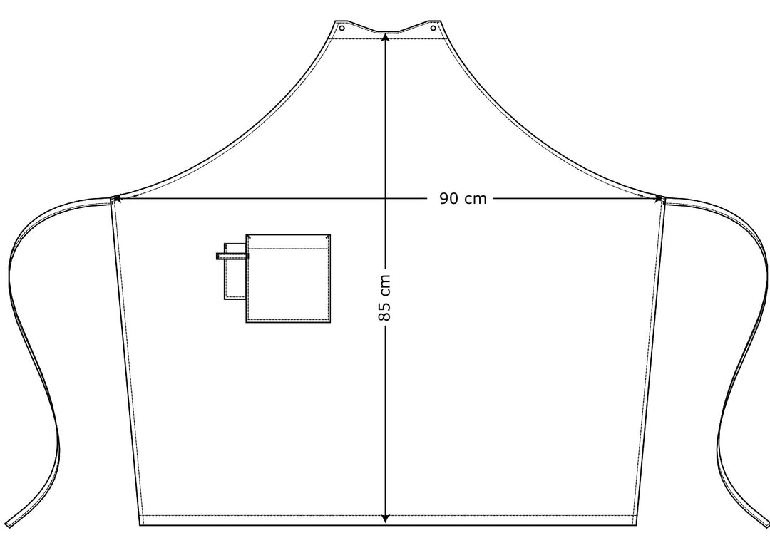 Snap-on Schürze mit Taschen