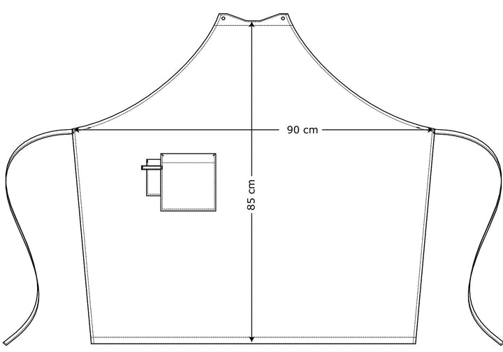 Snap-on Schürze mit Taschen