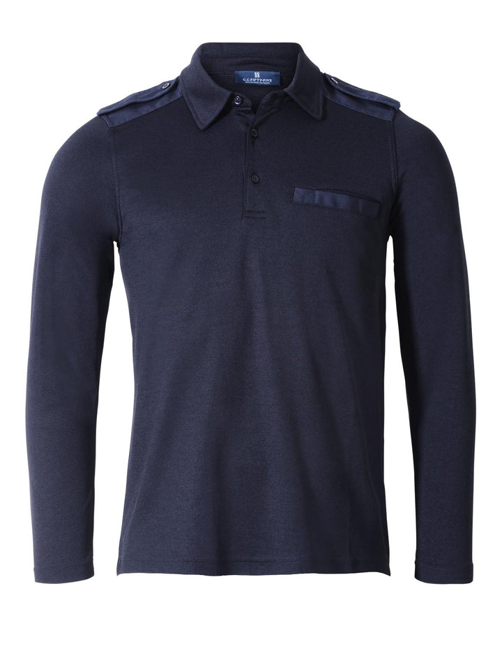 Herren Nato Langarm Polo Shirt Regular-Fit