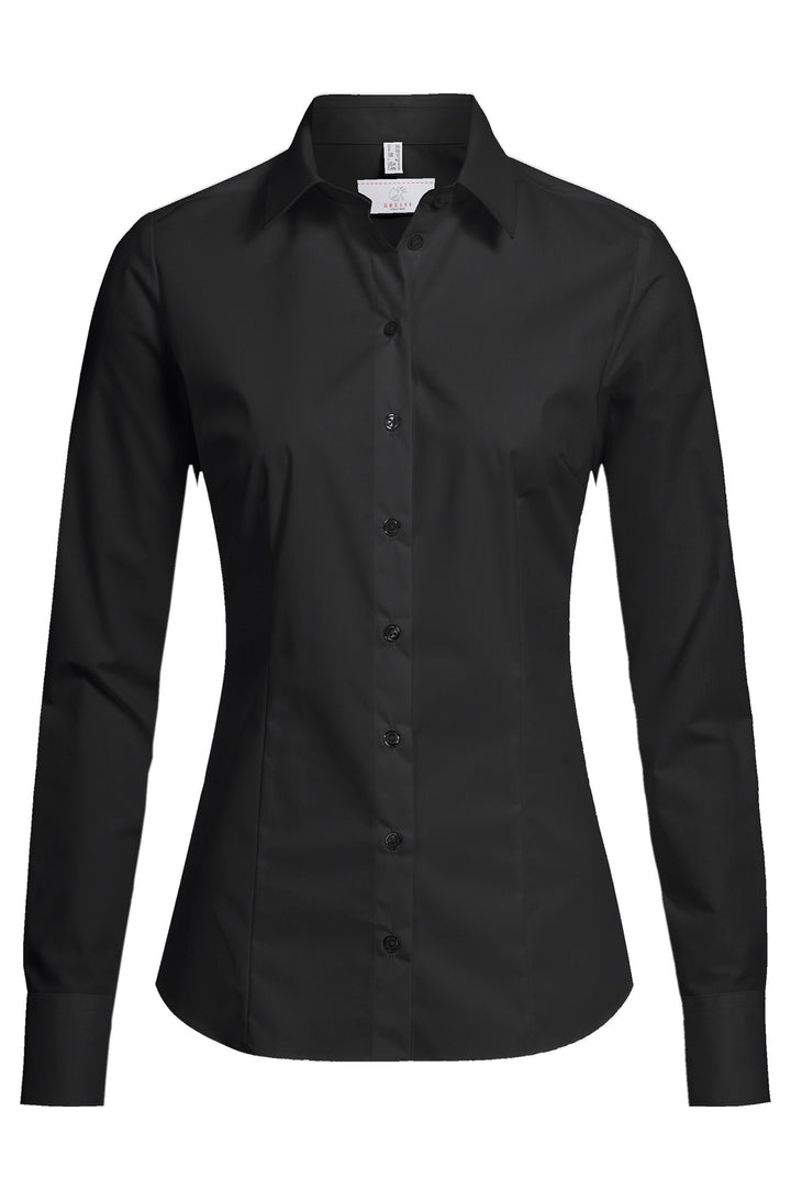 Business Damenbluse Slim Fit mit Kentkragen
