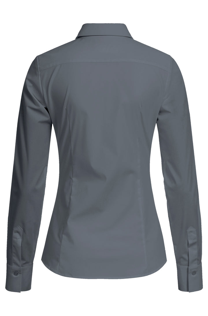 Business Damenbluse Slim Fit mit Kentkragen
