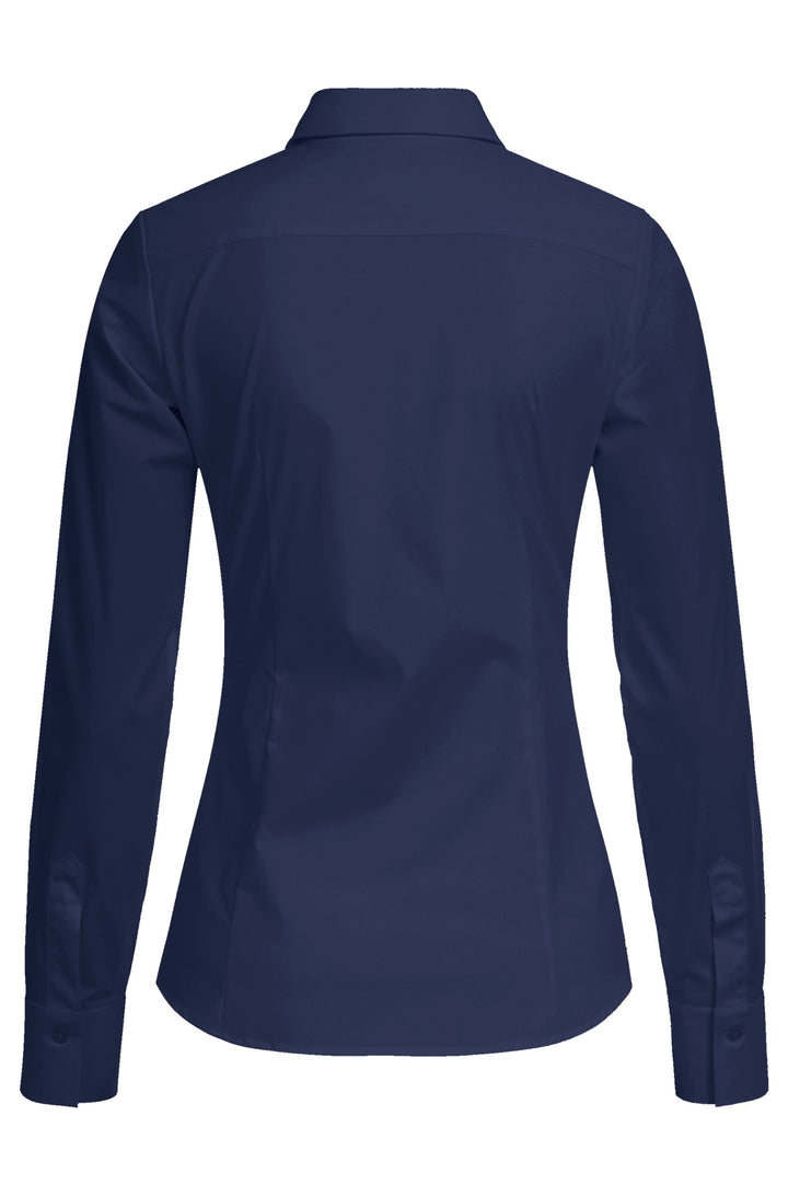 Business Damenbluse Slim Fit mit Kentkragen