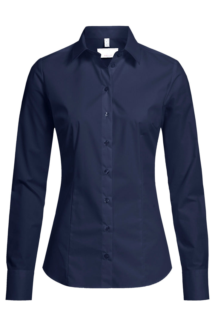 Business Damenbluse Slim Fit mit Kentkragen