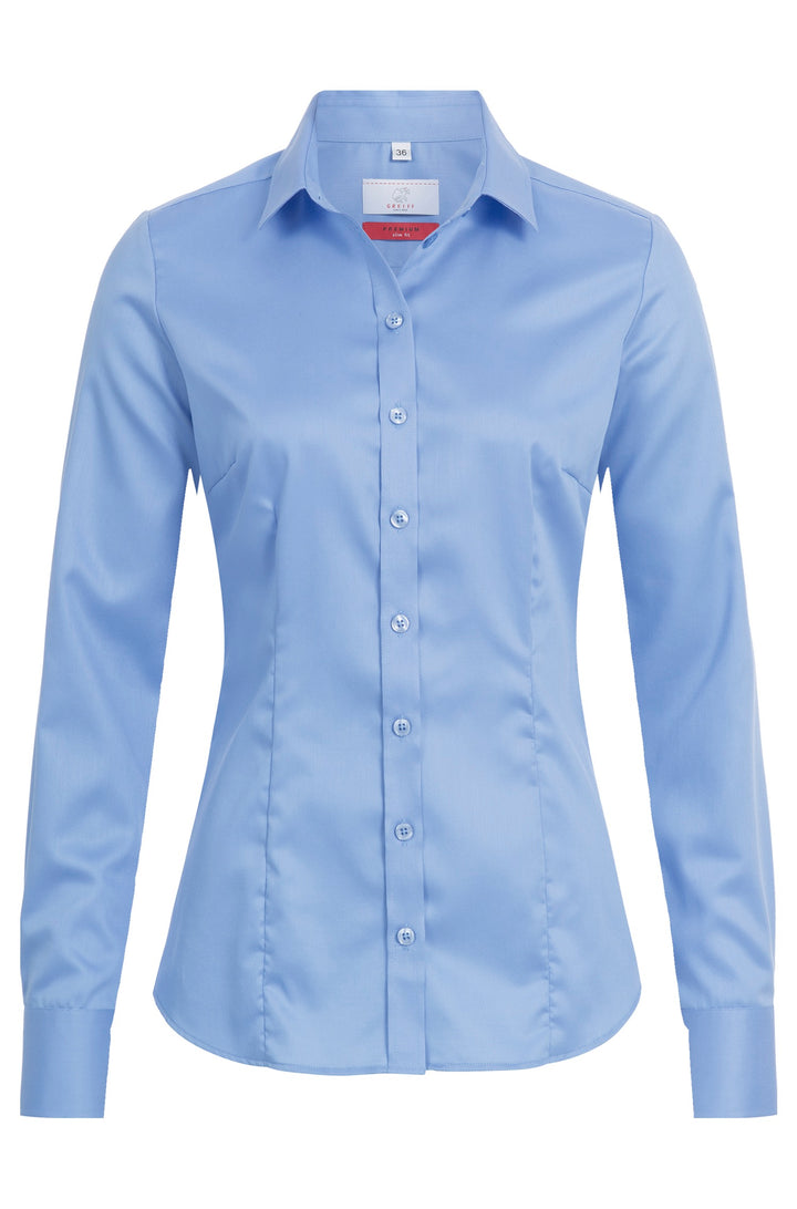 Damen Premium Servicebluse Slim-Fit / Kentkragen