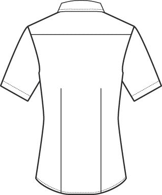 Ladies blouse Premium Regular Fit / Kentkragen / Kurzarm
