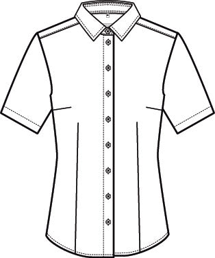 Ladies blouse Premium Regular Fit / Kentkragen / Kurzarm