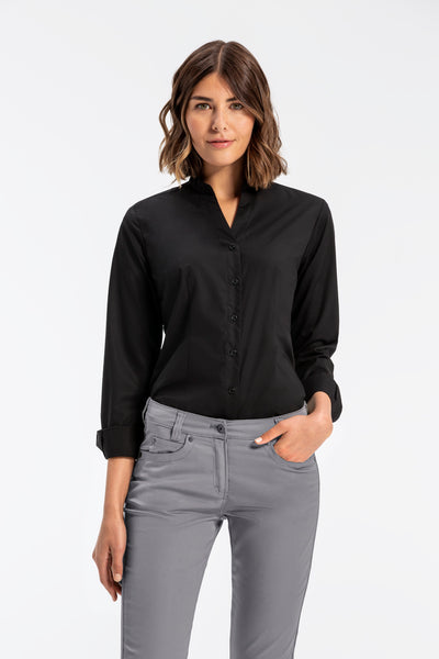Ladies stand-up collar blouse