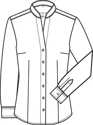 Damen Stehkragen Bluse