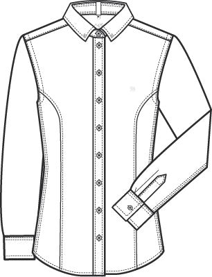 Service Damenbluse Regular Fit / Button-down