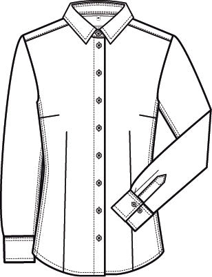 Leichte Service Damenbluse / Regular Fit / Kentkragen