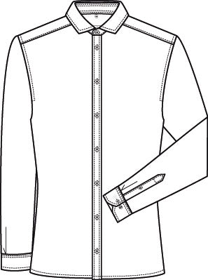 Men shirt Slim Fit / Haifischkragen