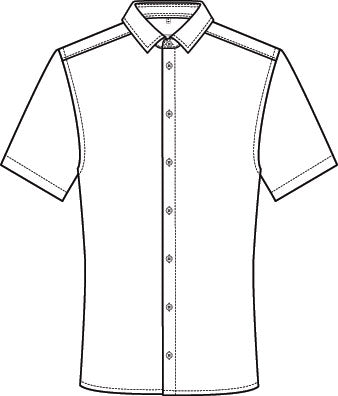 Men shirt Regular Fit Kurzarm / New-Kent-Kragen